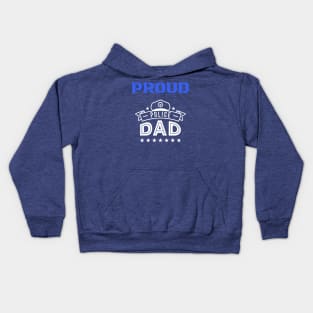 proud police dad Kids Hoodie